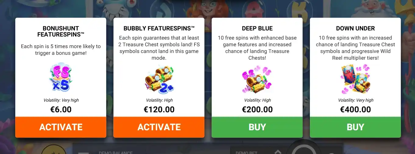 Dorks of the Deep game screen with exciting features and big wins.