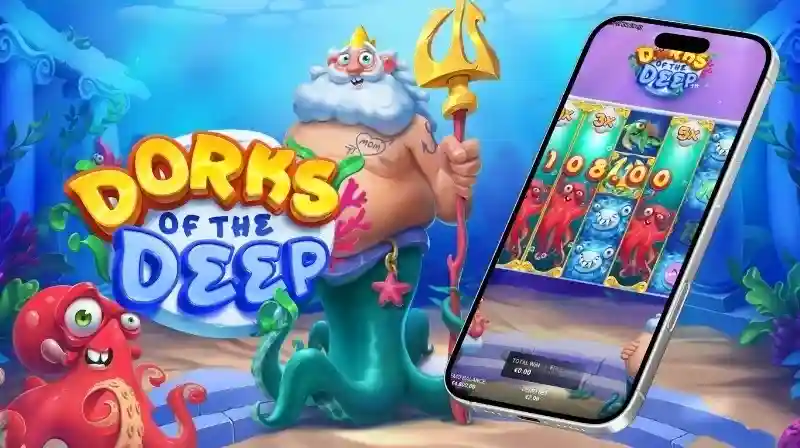 Pantalla del juego de tragamonedas mostrando símbolos submarinos, líneas de pago y opciones de jackpot.